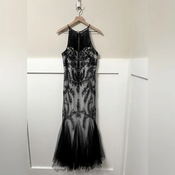Cachet | Dresses | Cachet Black White Embroidery Fit Flare Mermaid Lace Formal Dress Size 4 | Poshmark Cachet | Dresses | Cachet Black White Embroidery Fit Flare Mermaid Lace Formal Dress Size 4 | Poshmark